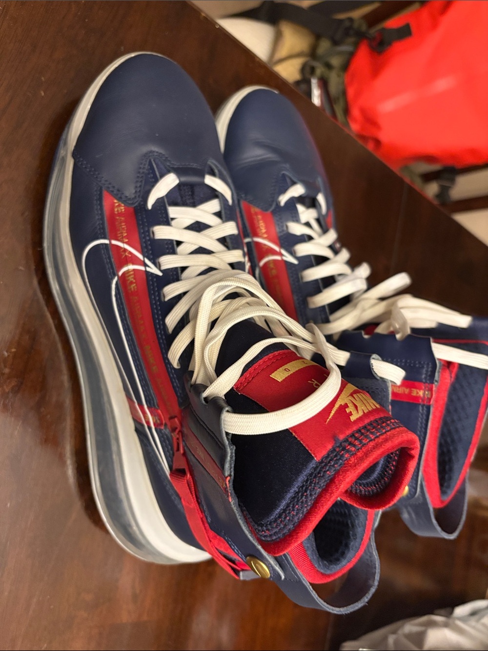 Nike Airmax 720 Men’s Navy and Red High-Top Sneakers